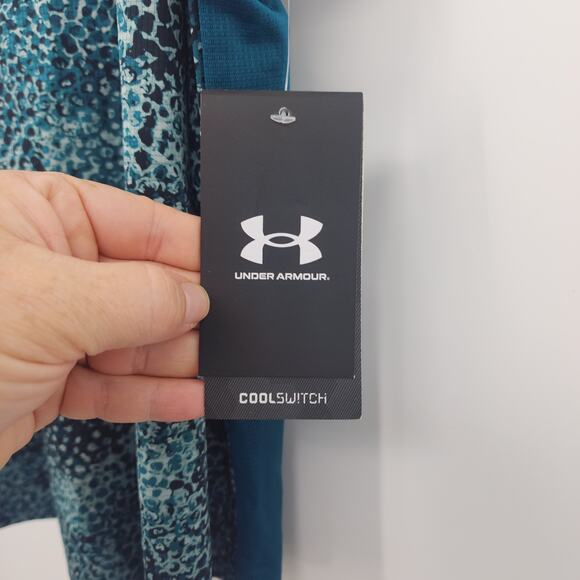 New NWT Under Armour Run Green Racer Back Tank Small Spilt Back Seam Tank - Picture 4 of 6